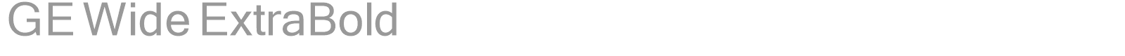 GE Wide ExtraBold font preview